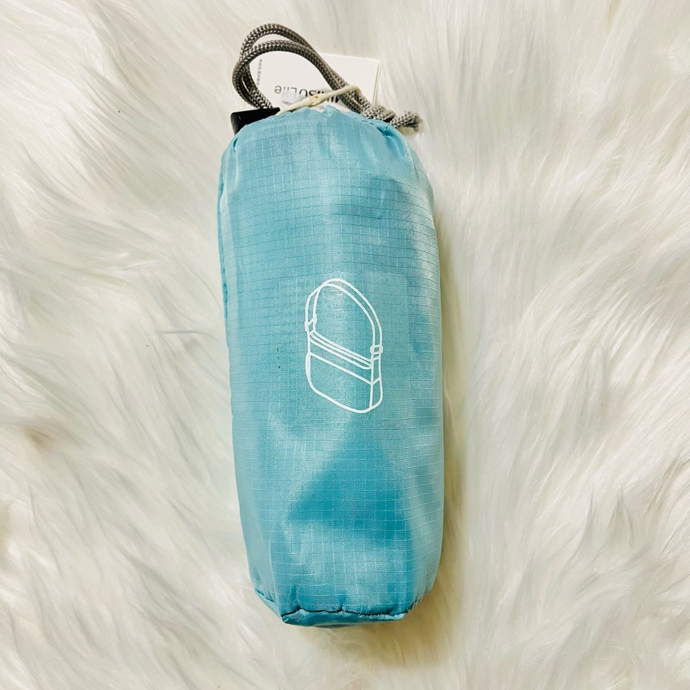 Miniso Life Packable Shoulder Tote with Storage Bag (Light Blue)